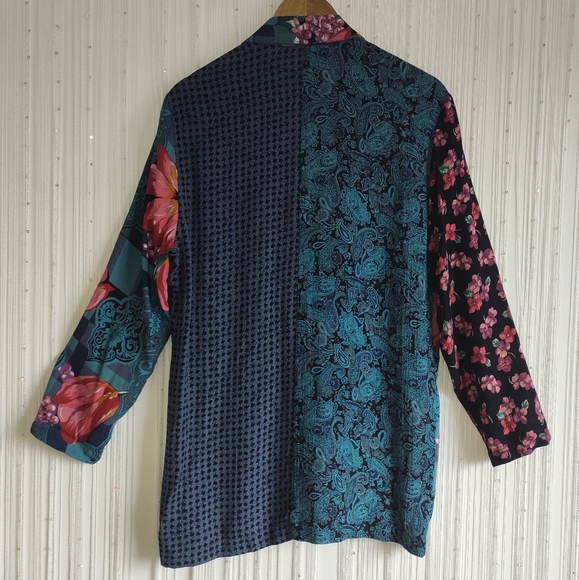 Vintage Patchwork Carole Little Shirt Coat - Picture 6 of 12